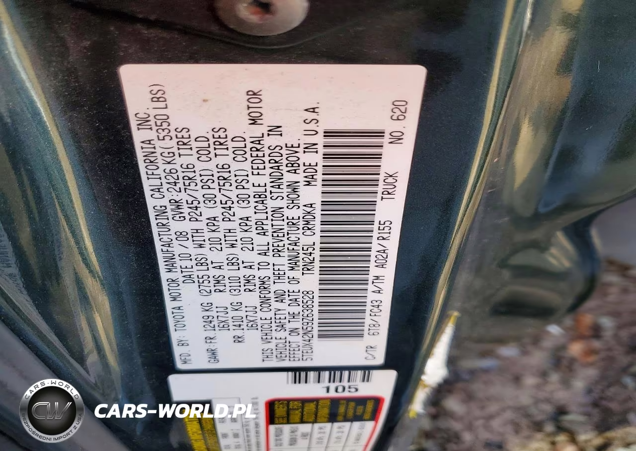 2009 Toyota Tacoma Access Cab VIN:5TEUX42N59Z638528 - 12