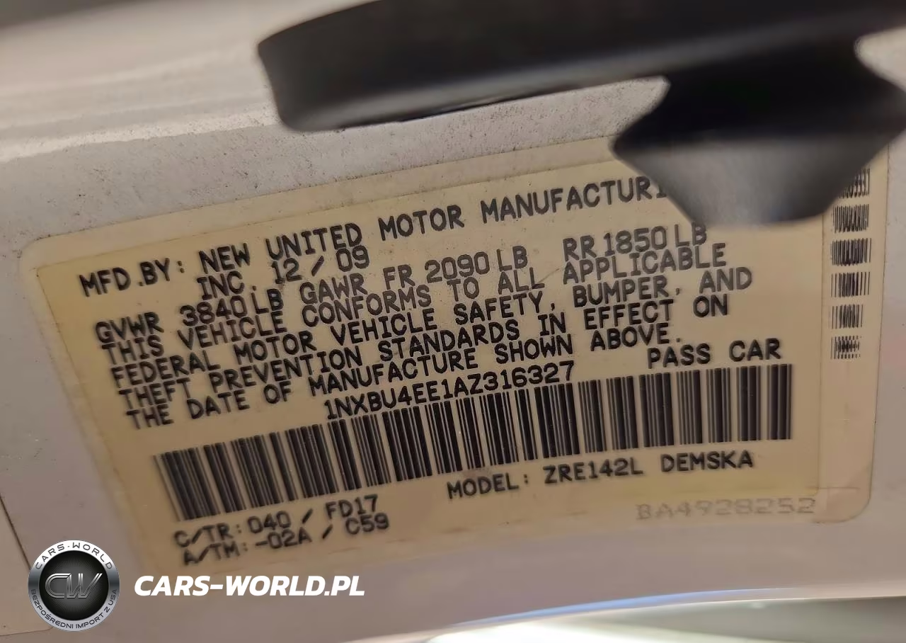 2010 Toyota Corolla S VIN:1NXBU4EE1AZ316327 - 12
