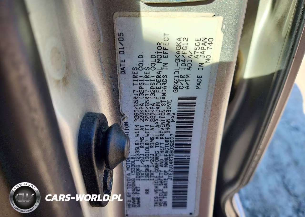 2005 Toyota 4Runner Sr5 VIN:JTEZU14R758032037 - 13