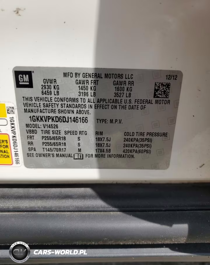 2013 GMC Acadia Sle VIN:1GKKVPKD6DJ146166 - 14