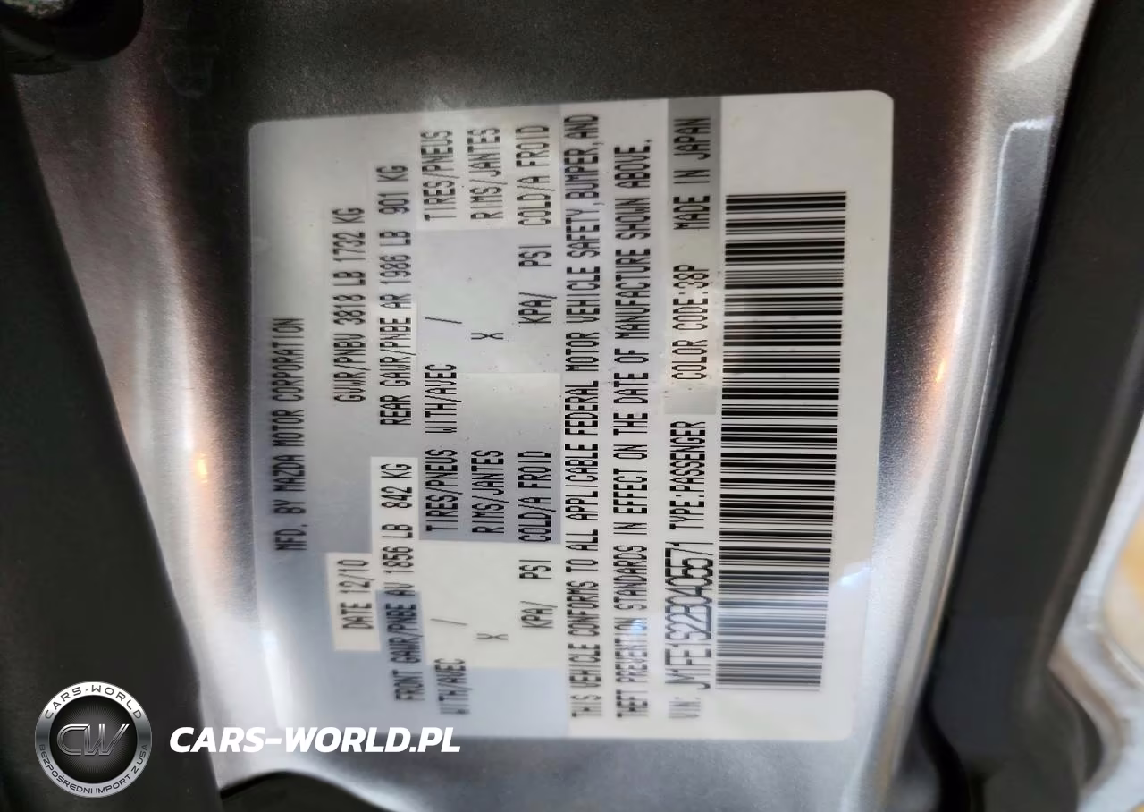2011 Mazda Rx8 VIN:JM1FE1S22B0405571 - 13