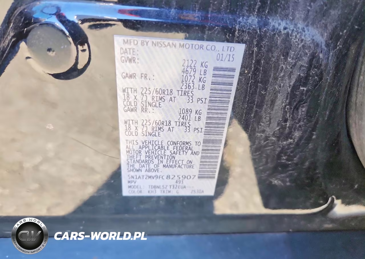 2015 Nissan Rogue Sl VIN:5N1AT2MV9FC825907 - 13