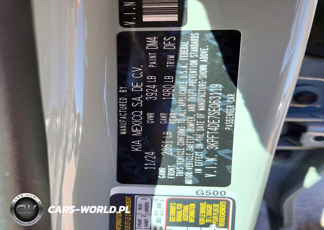 2025 Kia K4 Lxs VIN:3KPFT4DE7SE063119 - 12