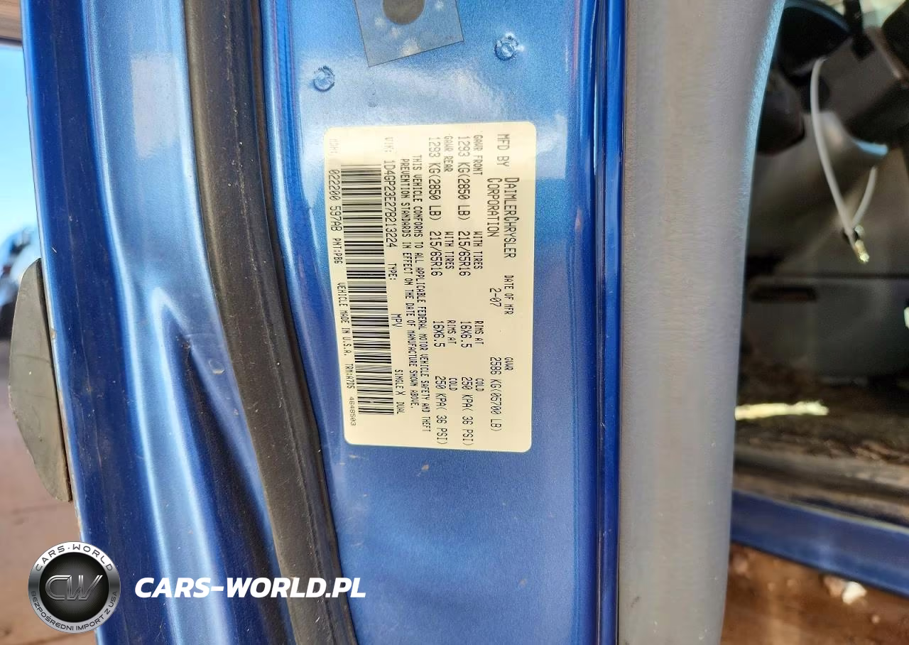 2007 Dodge Grand Caravan C-V VIN:1D4GP23E27B213224 - 13