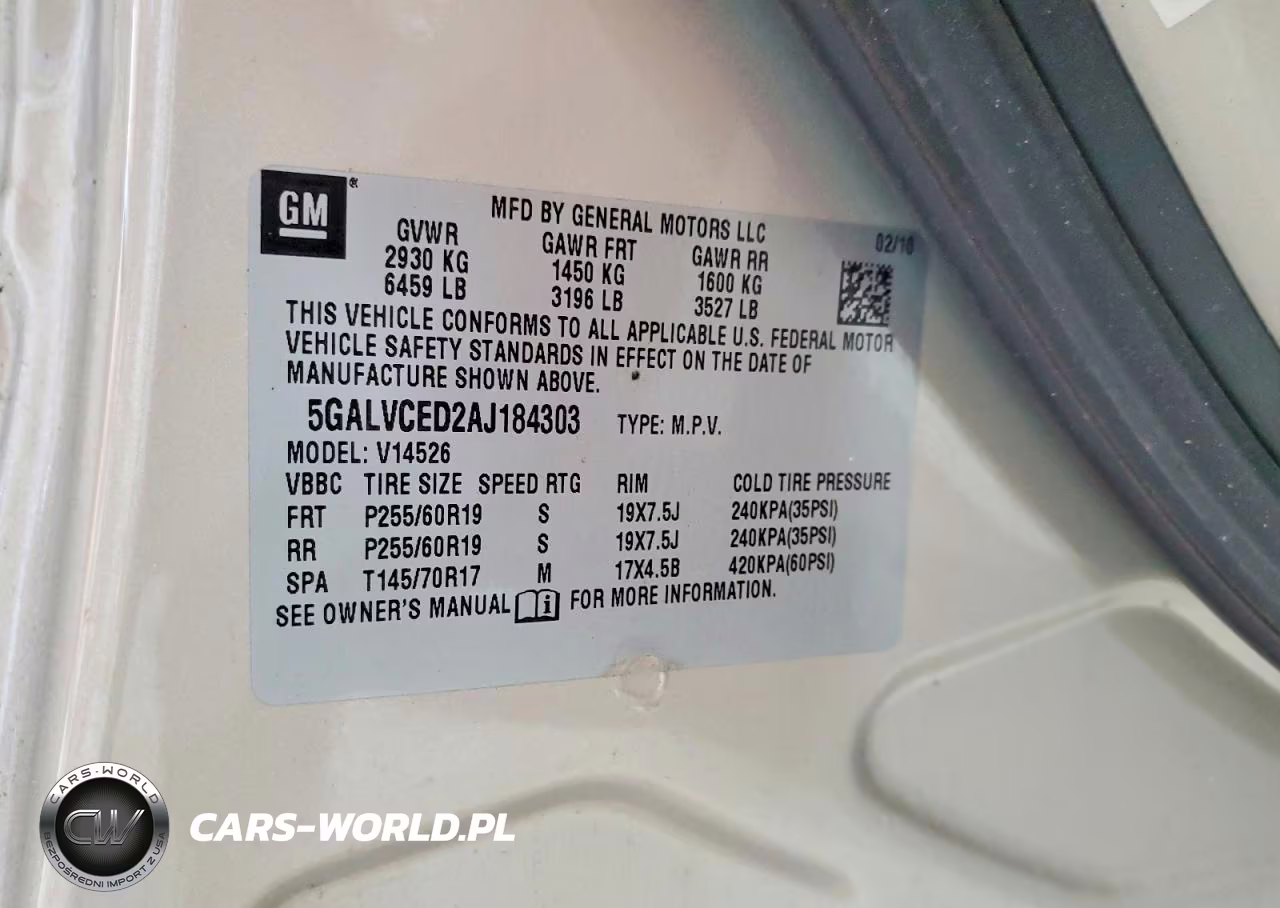2010 Buick Enclave Cxl VIN:5GALVCED2AJ184303 - 13
