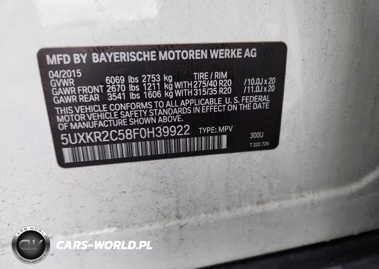 2015 BMW X5 Sdrive35I VIN:5UXKR2C58F0H39922 - 13