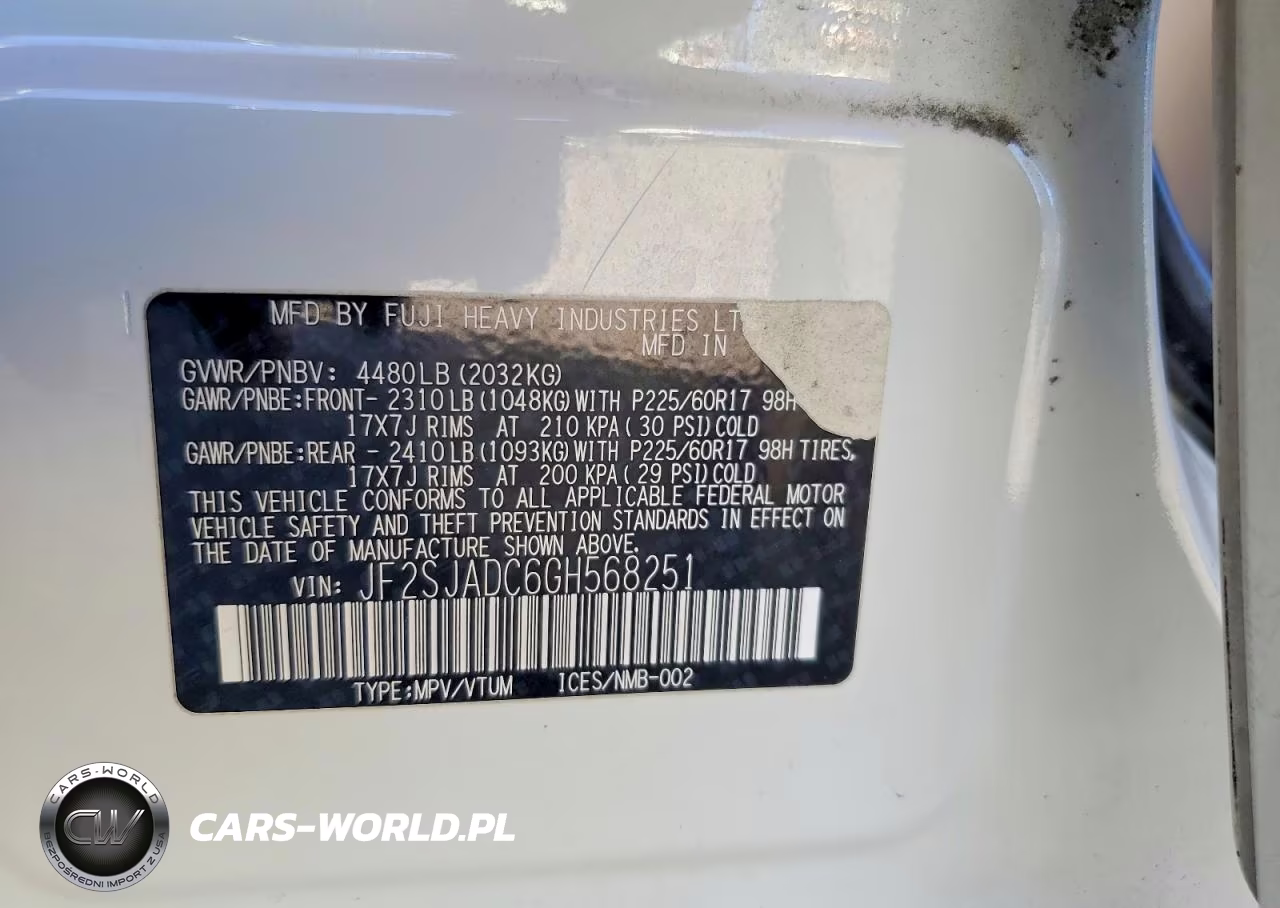 2016 Subaru Forester 2.5I Premium VIN:JF2SJADC6GH568251 - 13