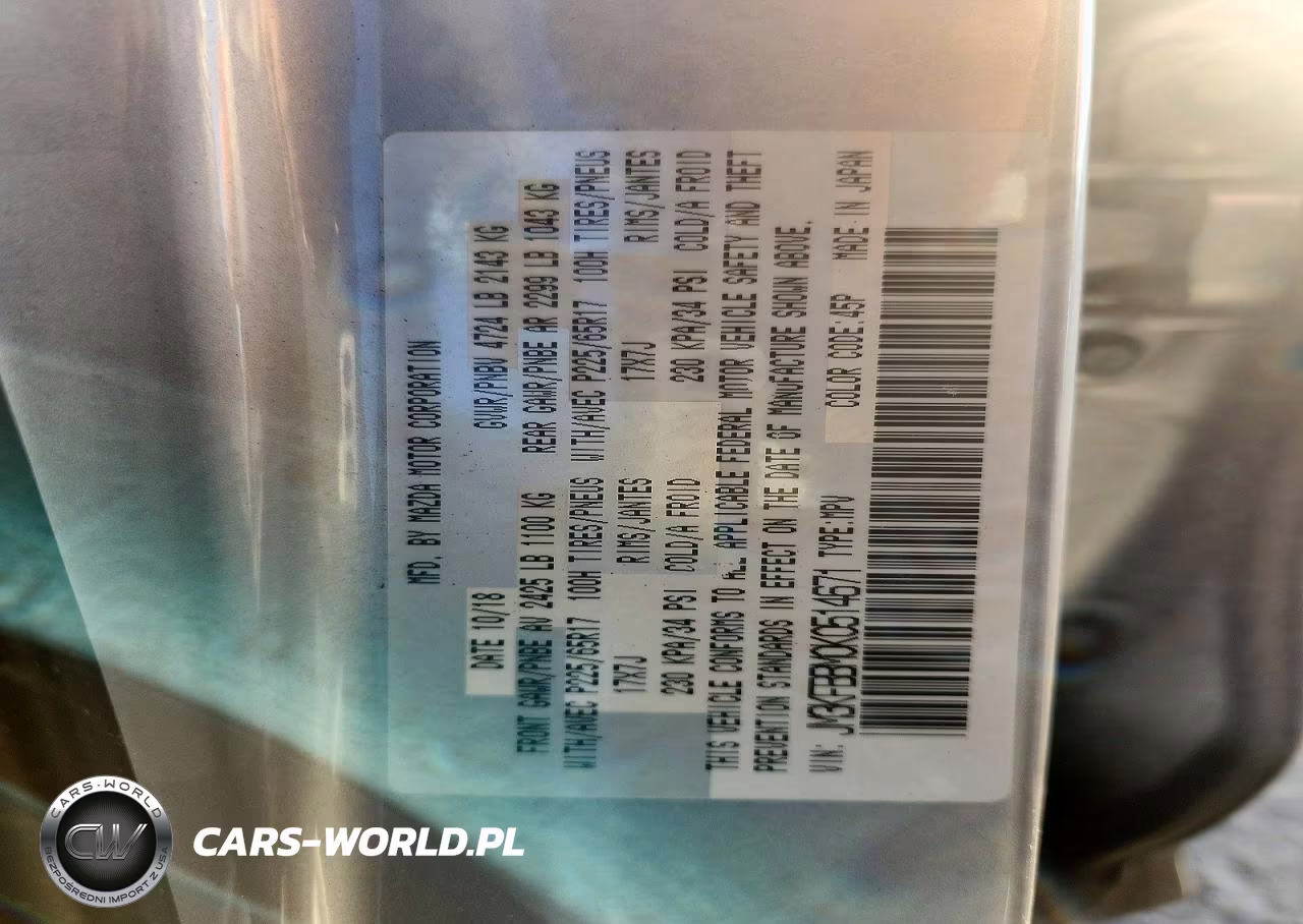 2019 Mazda Cx-5 Sport VIN:JM3KFBBM0K0514671 - 13