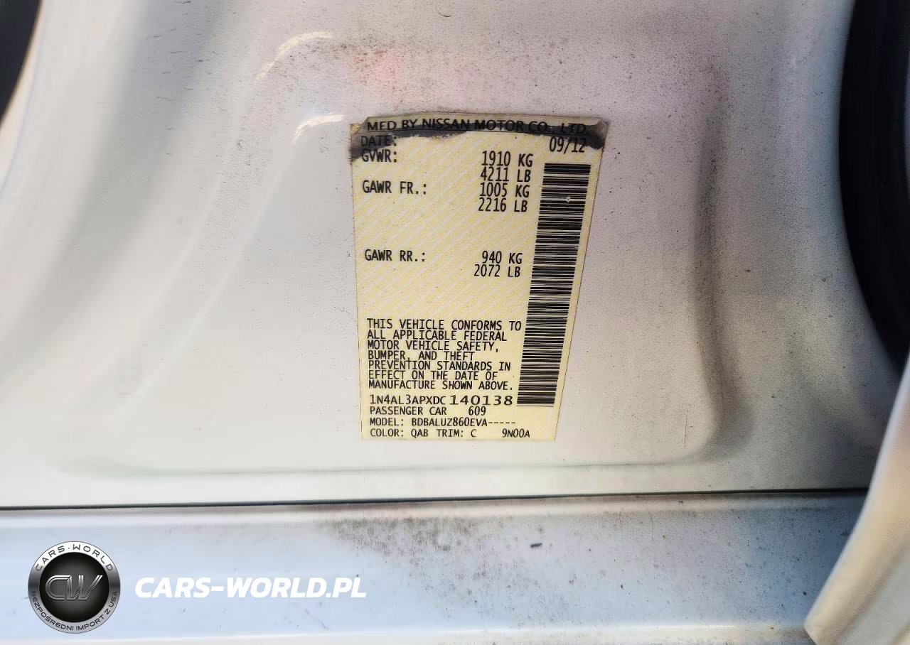 2013 Nissan Altima 2.5 VIN:1N4AL3APXDC140138 - 13