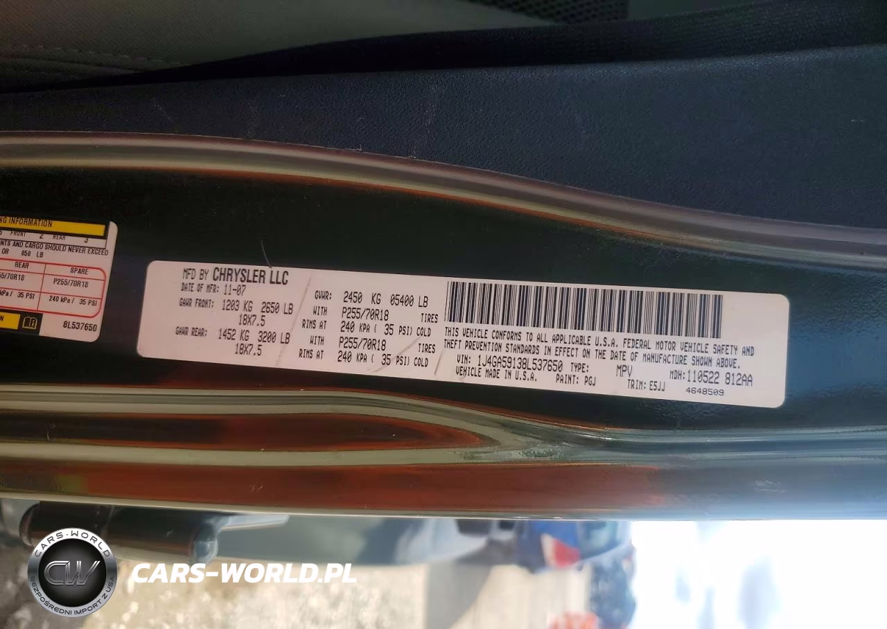 2008 Jeep Wrangler Unlimited Sahara VIN:1J4GA59138L537650 - 12