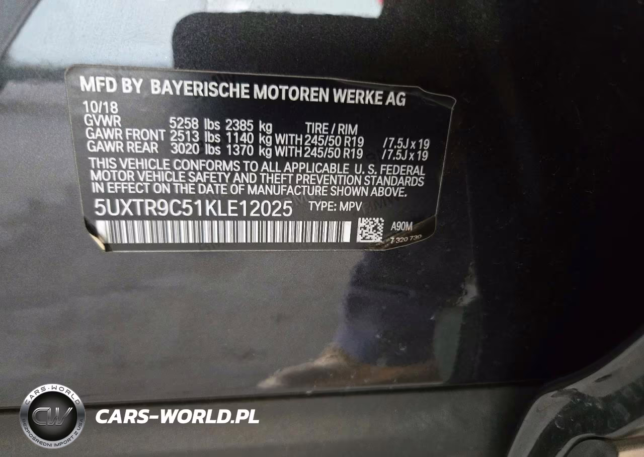 2019 BMW X3 xDrive30I VIN:5UXTR9C51KLE12025 - 13