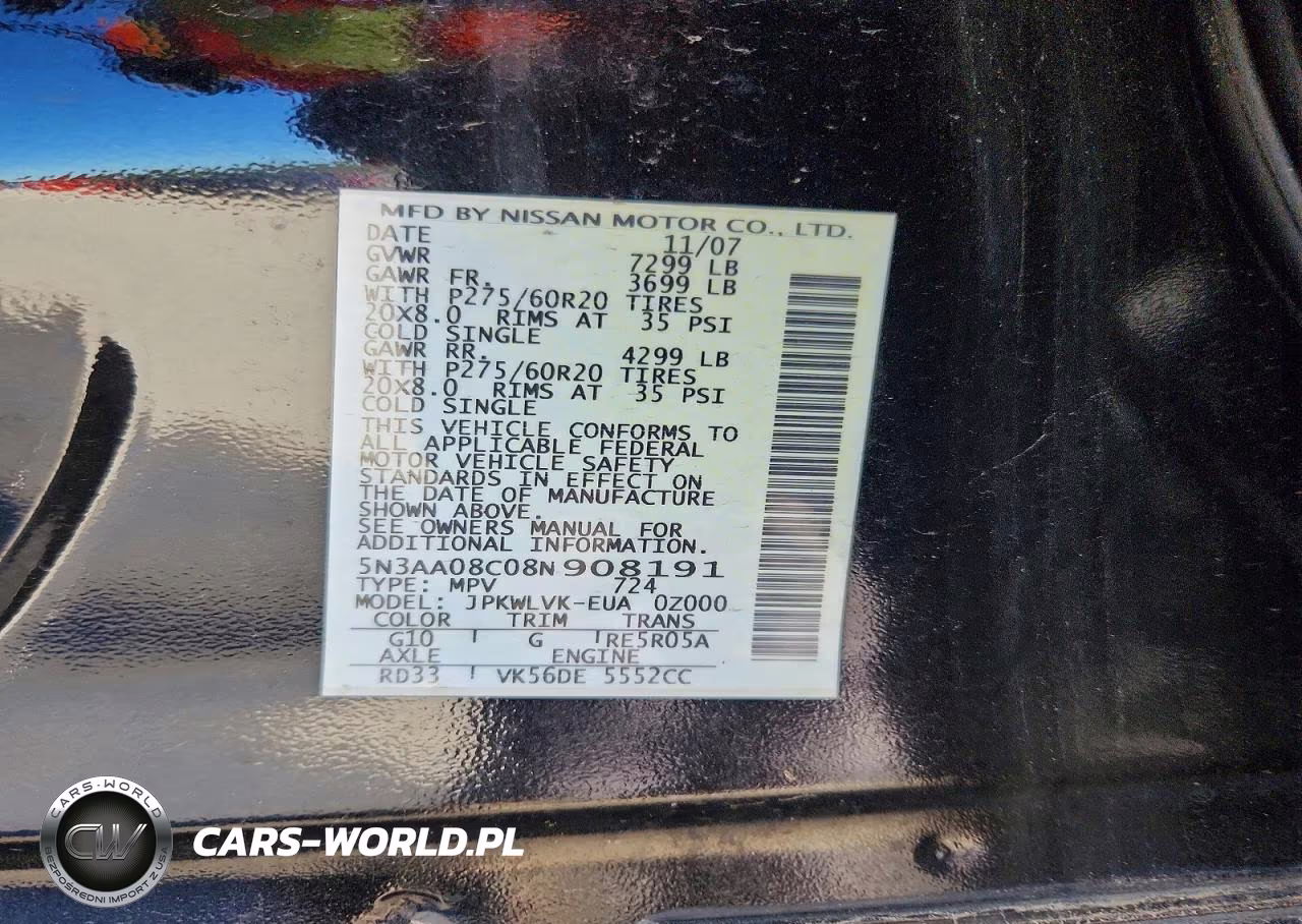 2008 Infiniti Qx56 Base VIN:5N3AA08C08N908191 - 13