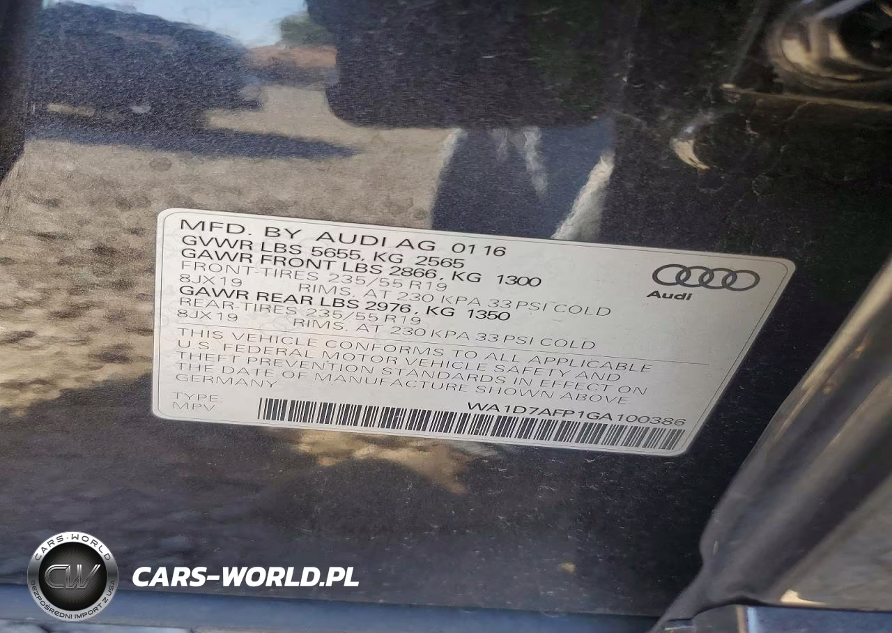 2016 Audi Q5 Premium Plus S-Line VIN:WA1D7AFP1GA100386 - 14