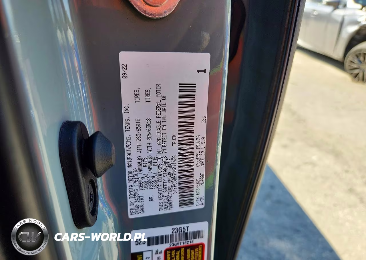 2022 Toyota Tundra Trd Pro Hv VIN:5TFPC5DB7NX011428 - 12
