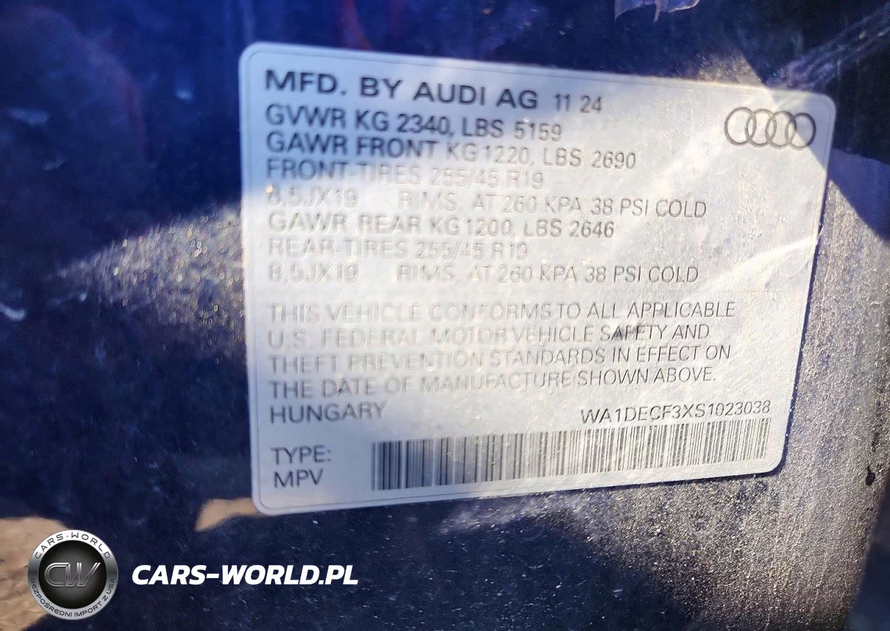 2025 Audi Q3 Premium S Line 45 VIN:WA1DECF3XS1023038 - 13