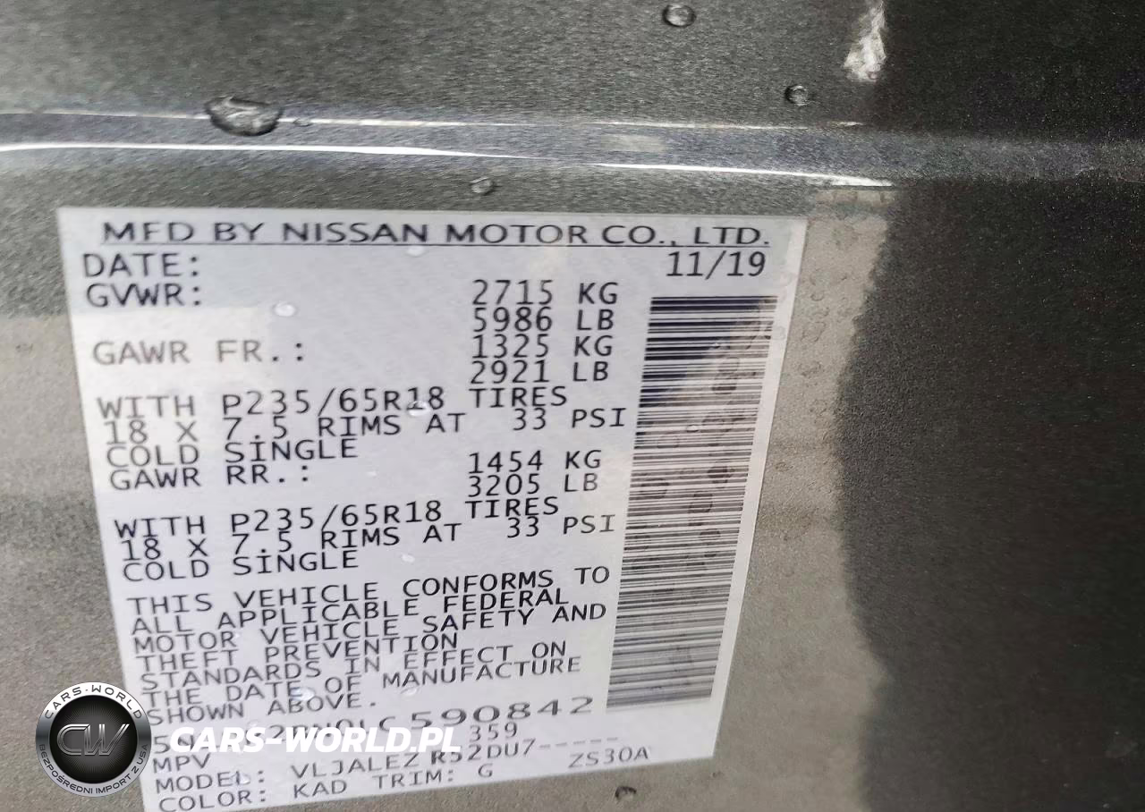 2020 Nissan Pathfinder Sv VIN:5N1DR2BN0LC590842 - 13