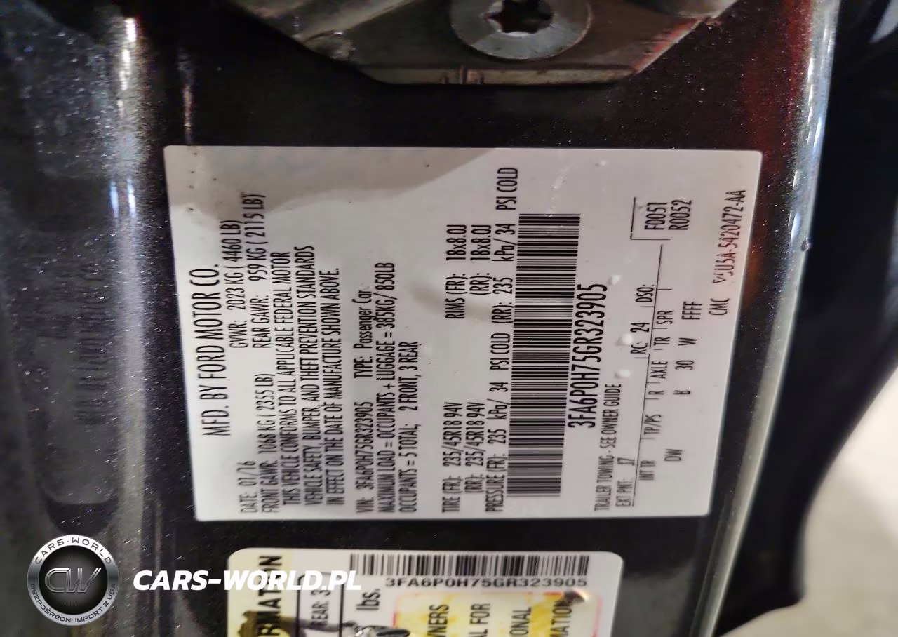 2016 Ford Fusion Se VIN:3FA6P0H75GR323905 - 12
