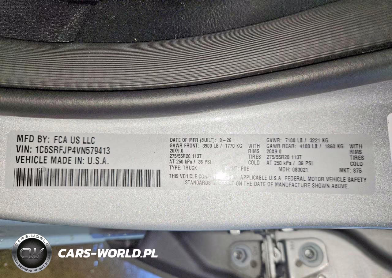 2027 Ram 1500 Laramie VIN:1C6SRFJP4VN579413 - 12