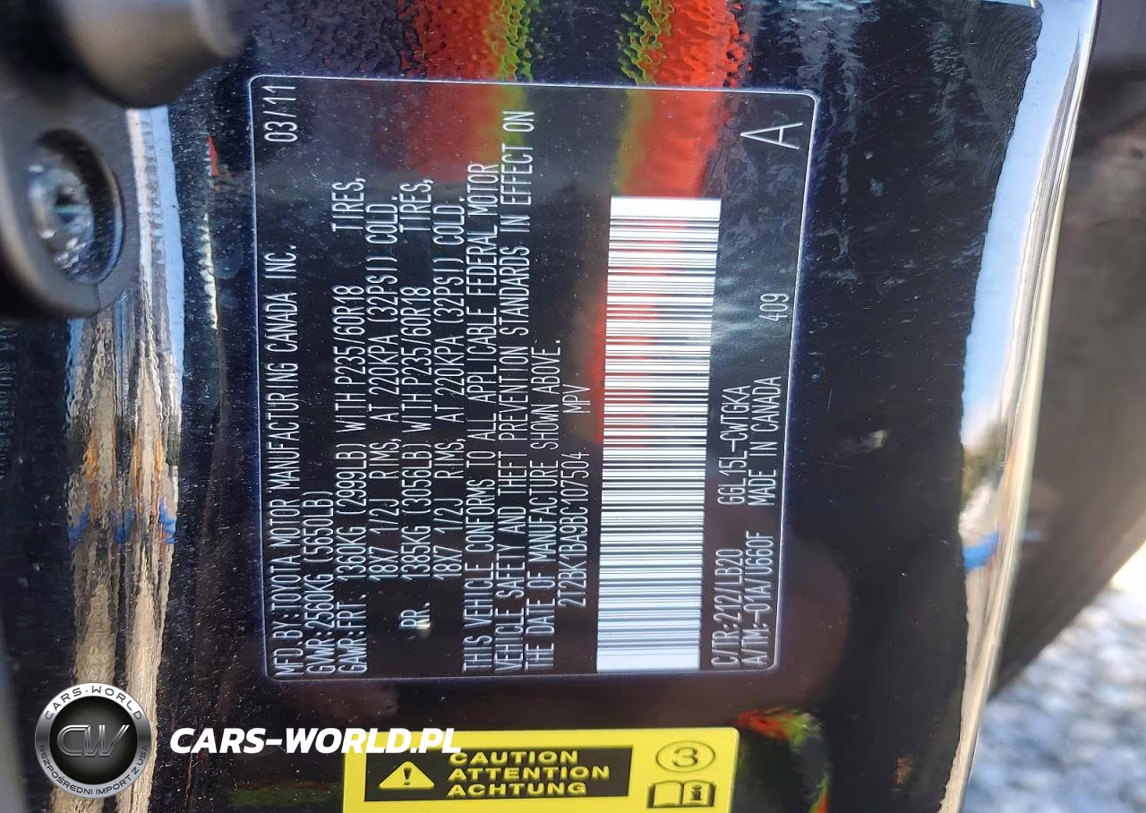 2011 Lexus Rx 350 VIN:2T2BK1BA9BC107504 - 13