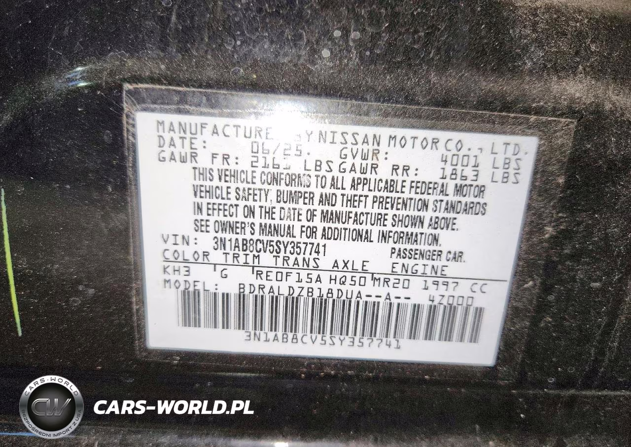 2025 Nissan Sentra Sv VIN:3N1AB8CV5SY357741 - 12