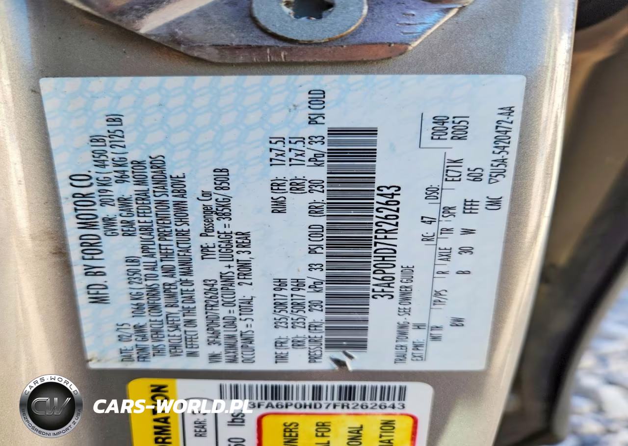 2015 Ford Fusion Se VIN:3FA6P0HD7FR262643 - 12