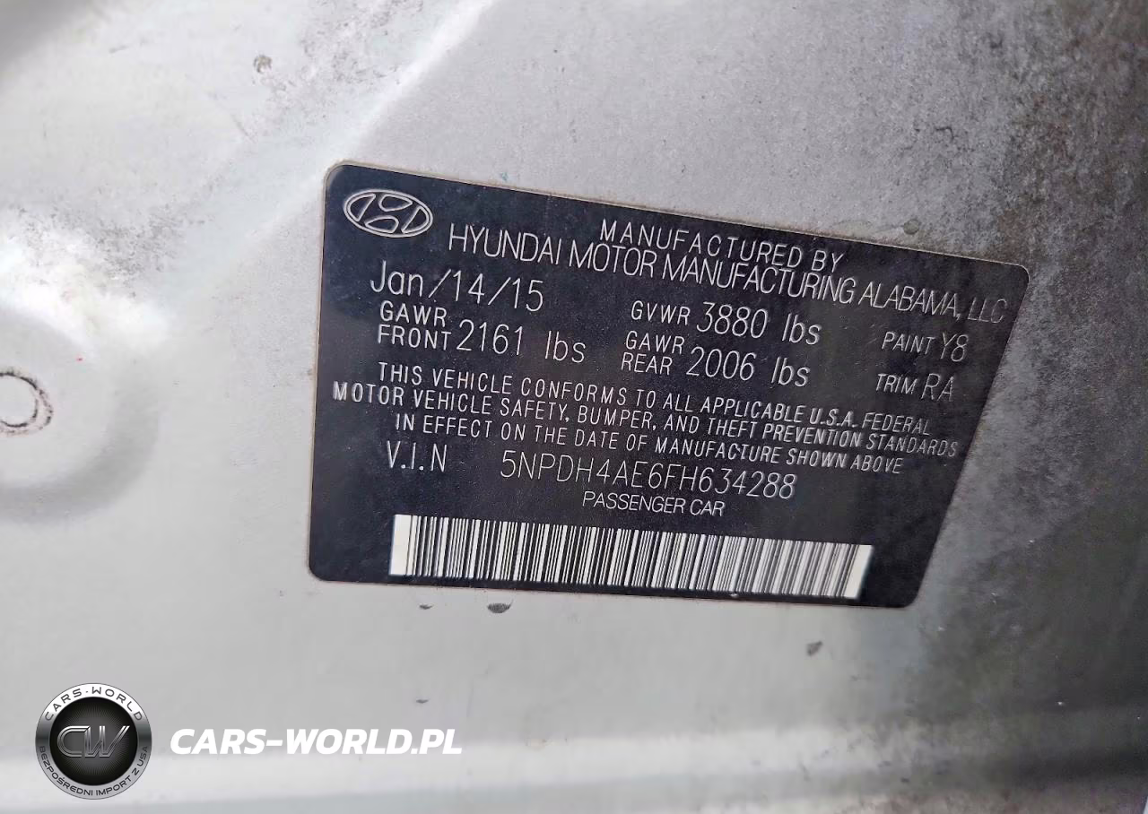 2015 Hyundai Elantra Se VIN:5NPDH4AE6FH634288 - 12
