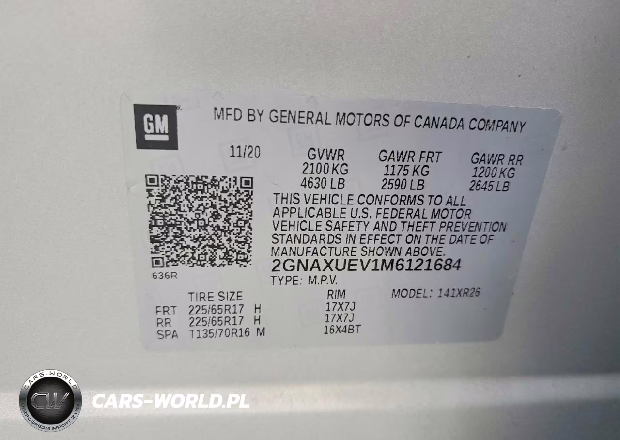 2021 Chevrolet Equinox Lt VIN:2GNAXUEV1M6121684 - 13