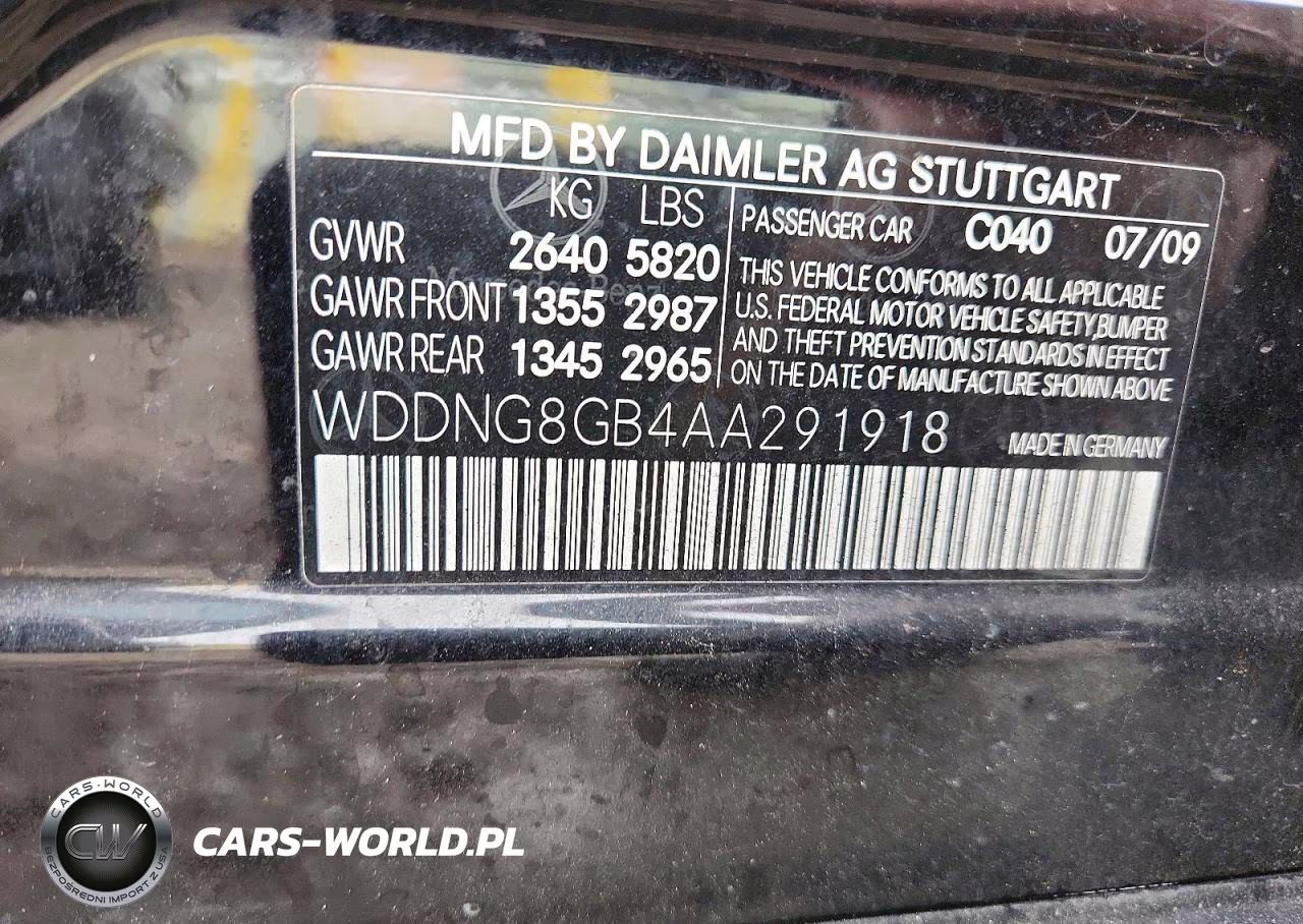 2010 Mercedes-Benz S 550 4Matic VIN:WDDNG8GB4AA291918 - 13