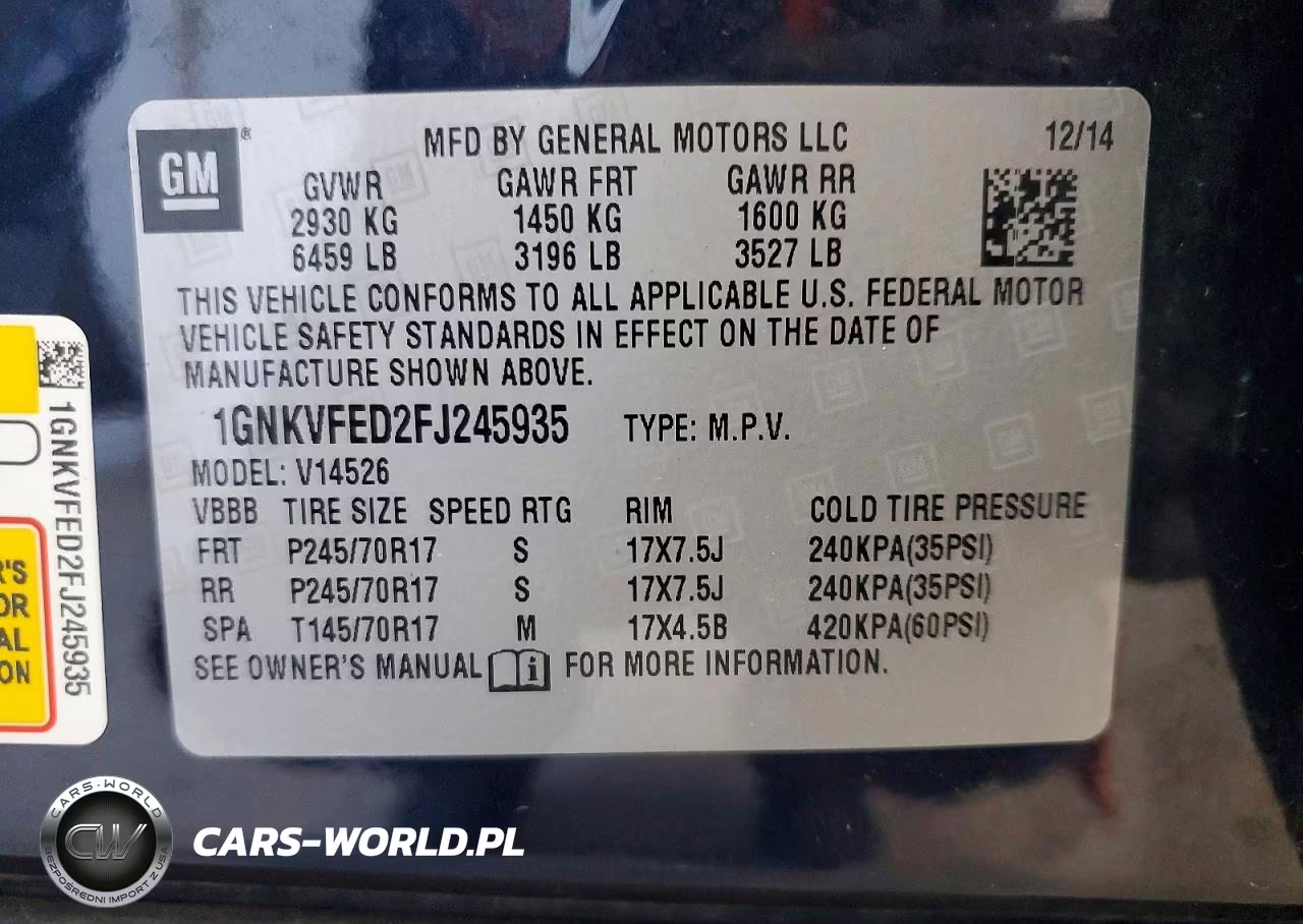 2015 Chevrolet Traverse Ls VIN:1GNKVFED2FJ245935 - 13