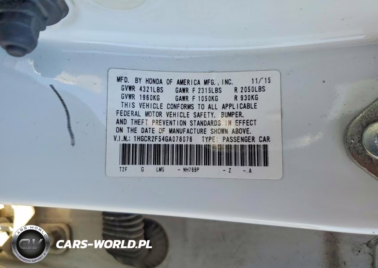 2016 Honda Accord Sport VIN:1HGCR2F54GA078076 - 13