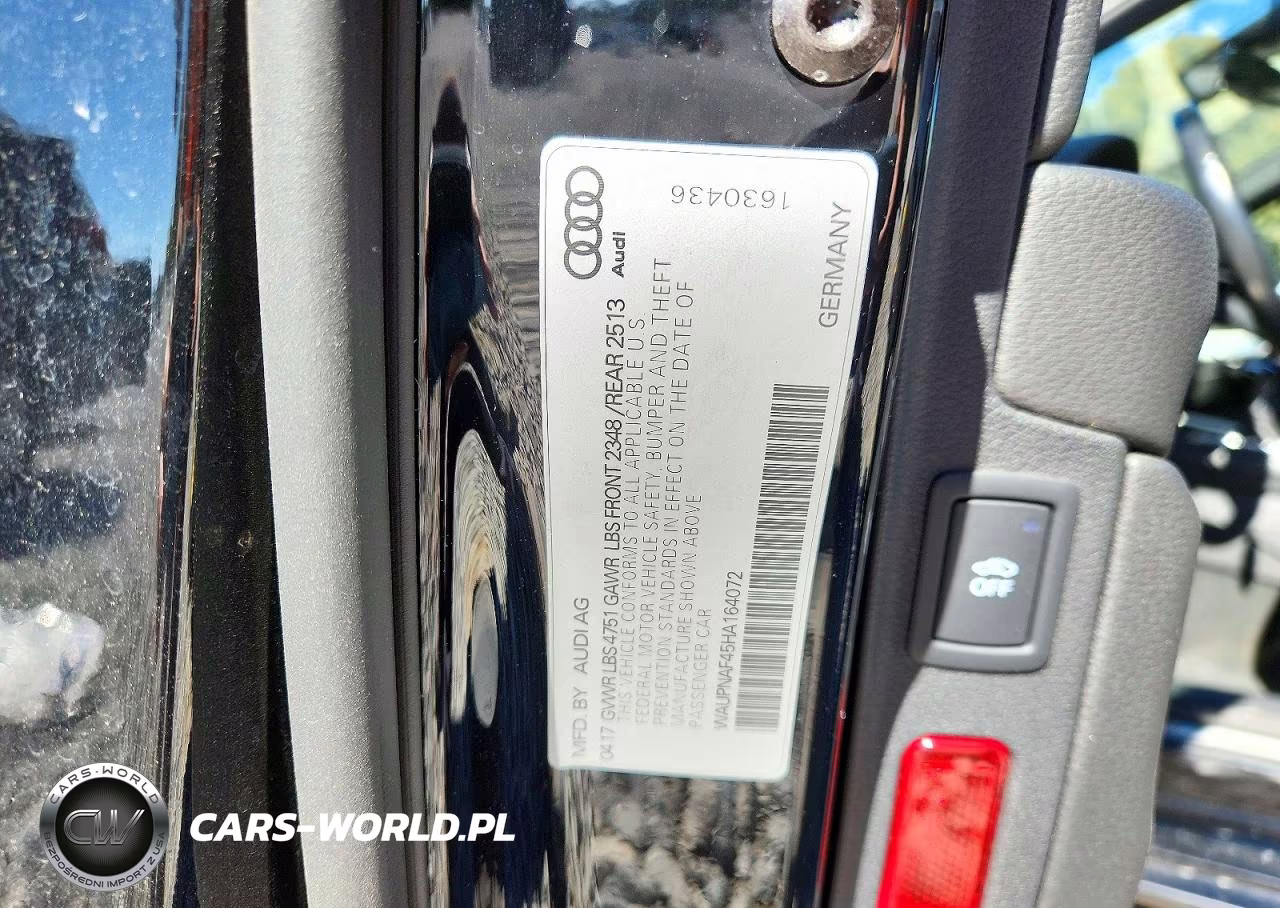 2017 Audi A4 Premium Plus VIN:WAUPNAF45HA164072 - 12