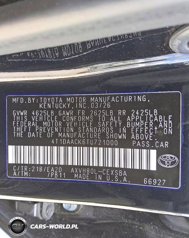 2026 Toyota Camry Se VIN:4T1DAACK6TU721000 - 12