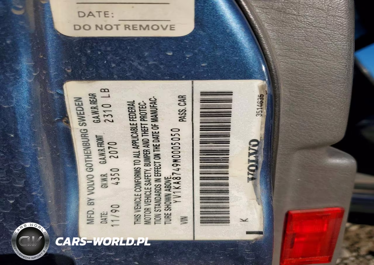 1991 Volvo 940 Se VIN:YV1KA8749M0005050 - 13