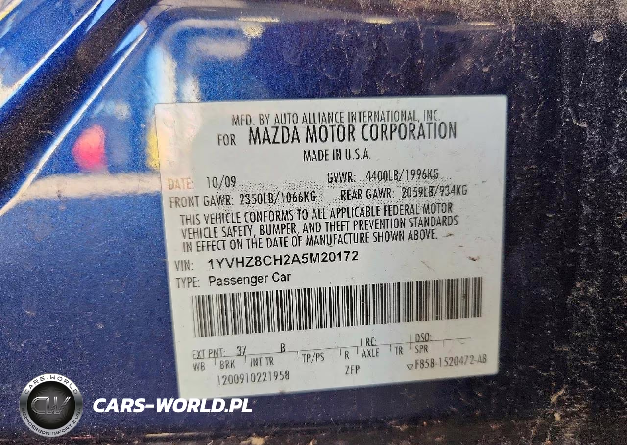 2010 Mazda 6 I VIN:1YVHZ8CH2A5M20172 - 12