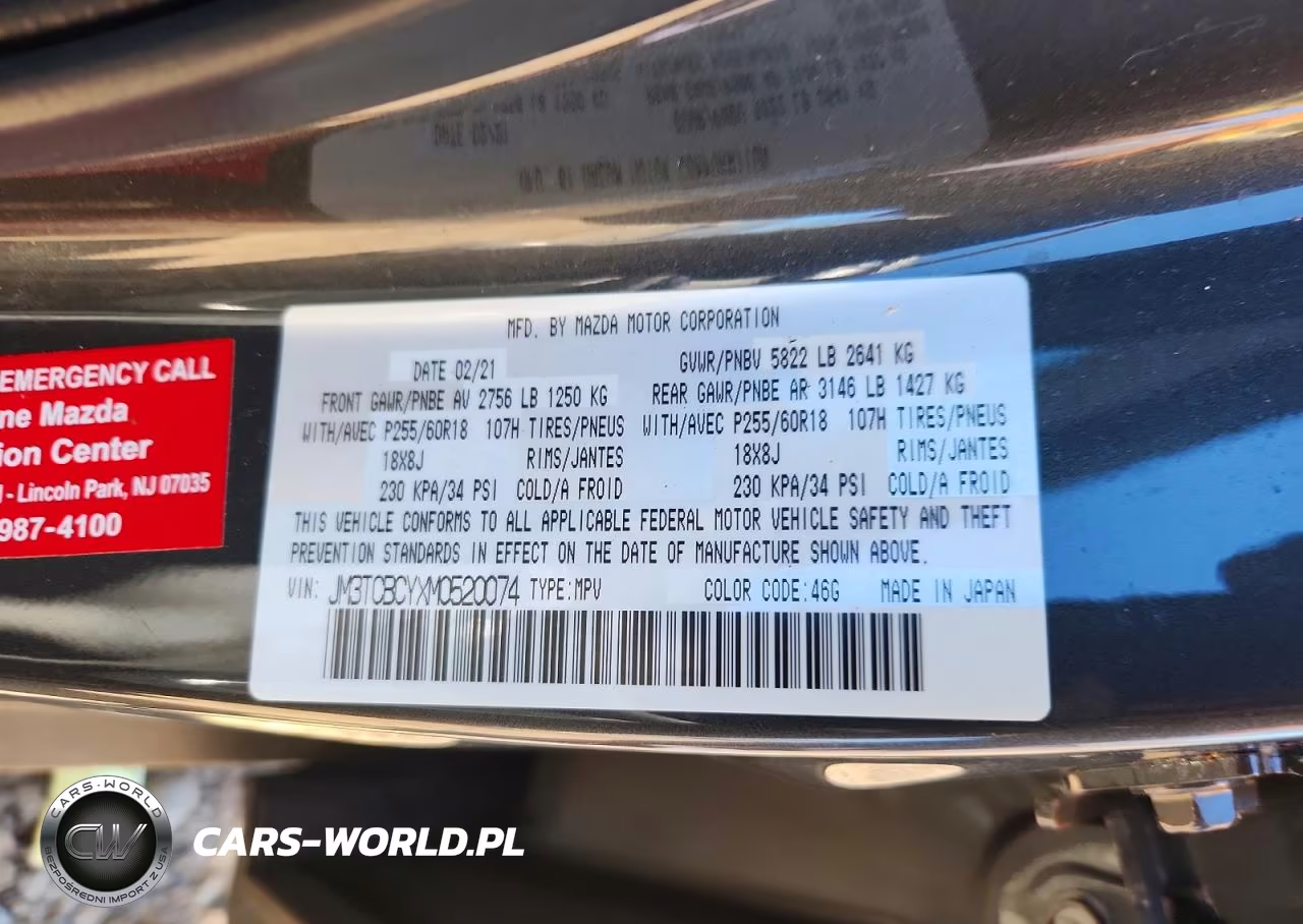 2021 Mazda Cx-9 Touring VIN:JM3TCBCYXM0520074 - 13