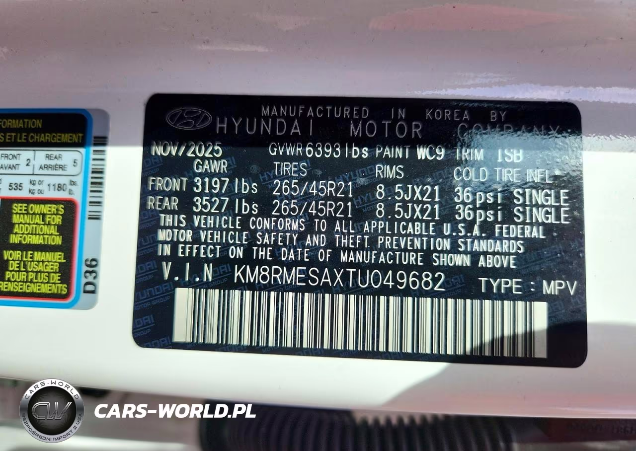 2026 Hyundai Palisade Calligraphy VIN:KM8RMESAXTU049682 - 13