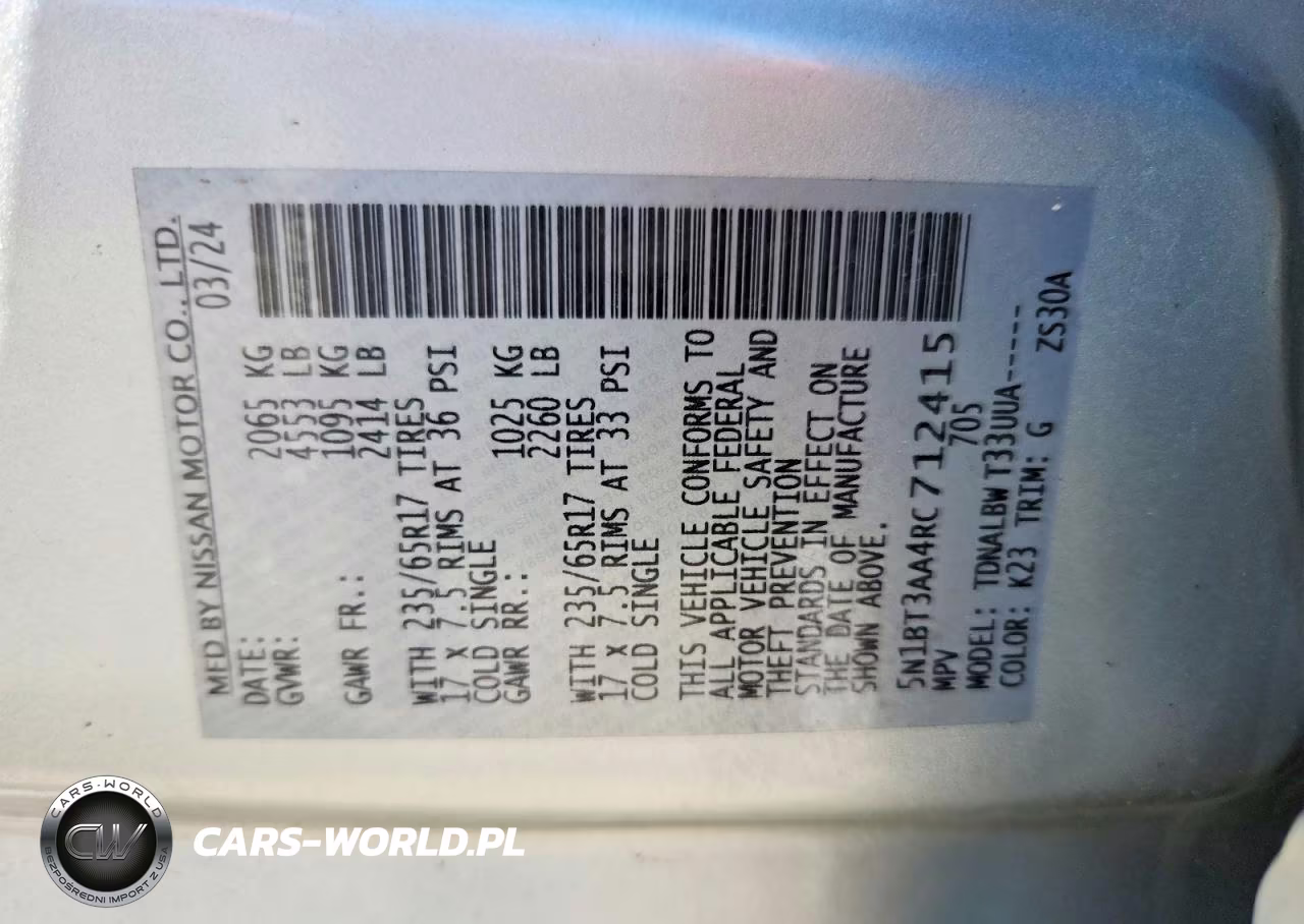 2024 Nissan Rogue S VIN:5N1BT3AA4RC712415 - 13