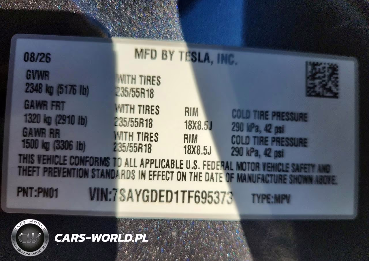 2026 Tesla Model Y VIN:7SAYGDED1TF695373 - 12