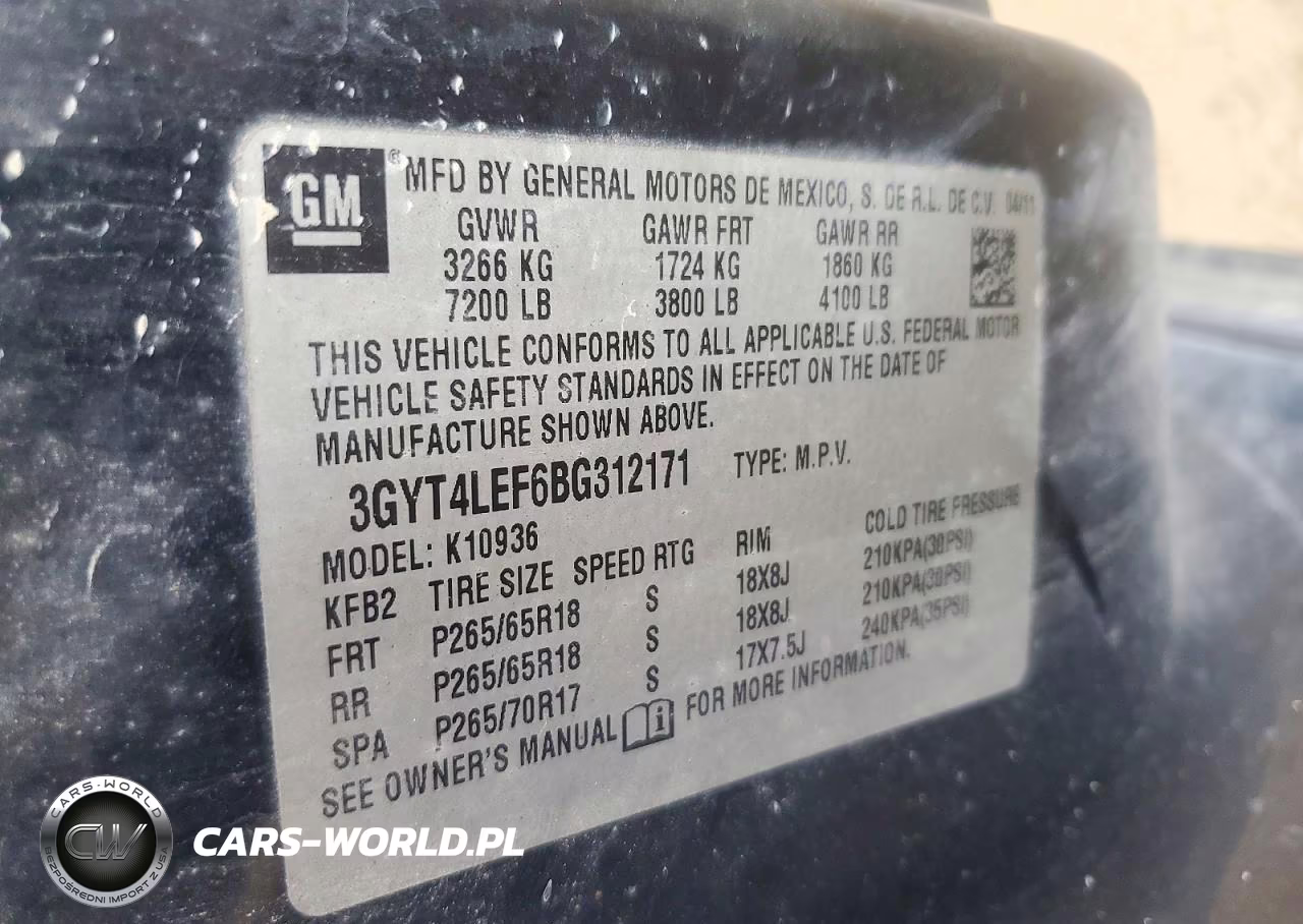 2011 Cadillac Escalade Ext VIN:3GYT4LEF6BG312171 - 12