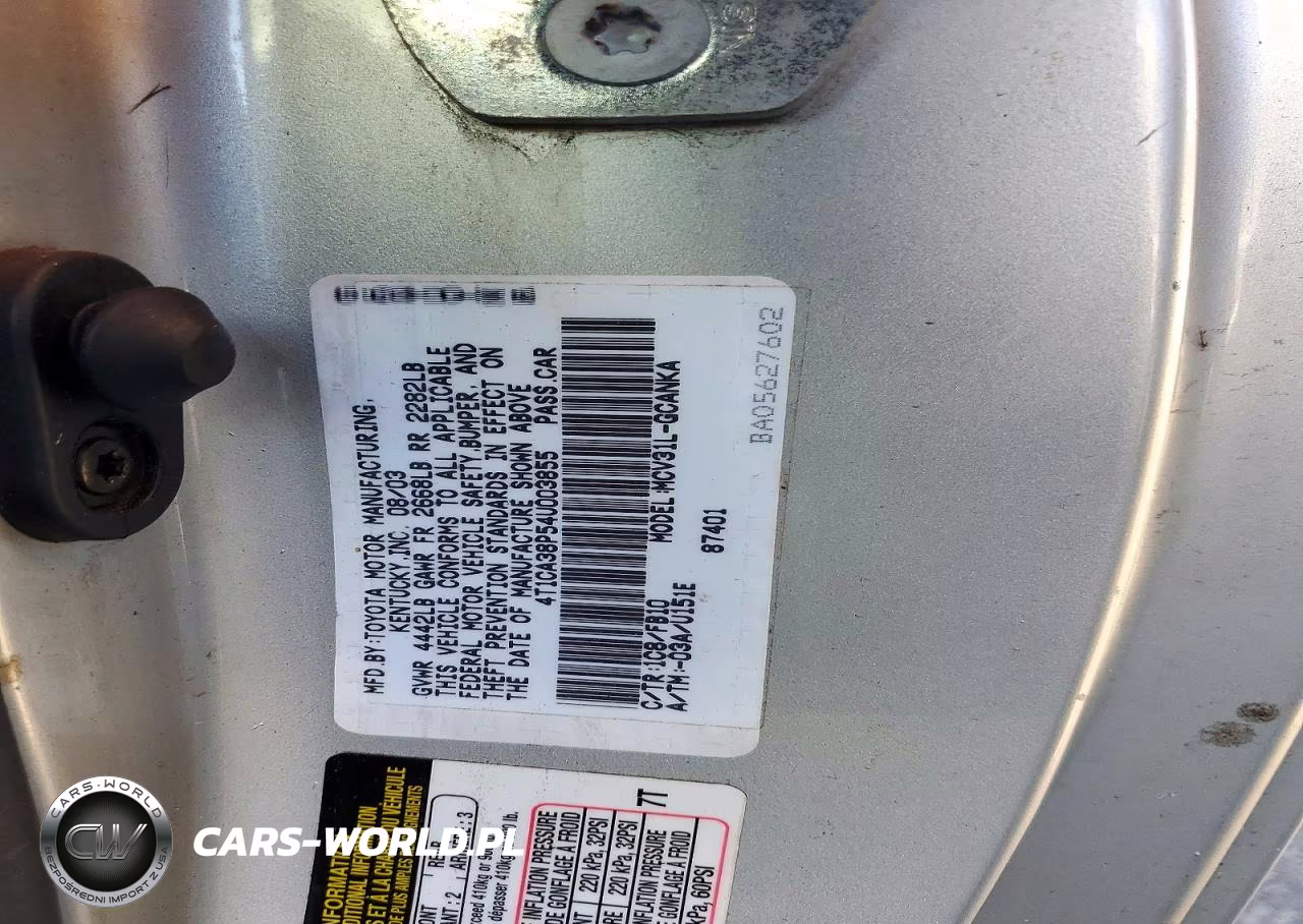 2004 Toyota Camry Solara Se V6 VIN:4T1CA38P54U003855 - 12