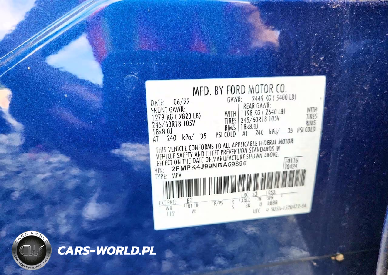 2022 Ford Edge Sel VIN:2FMPK4J99NBA69896 - 13