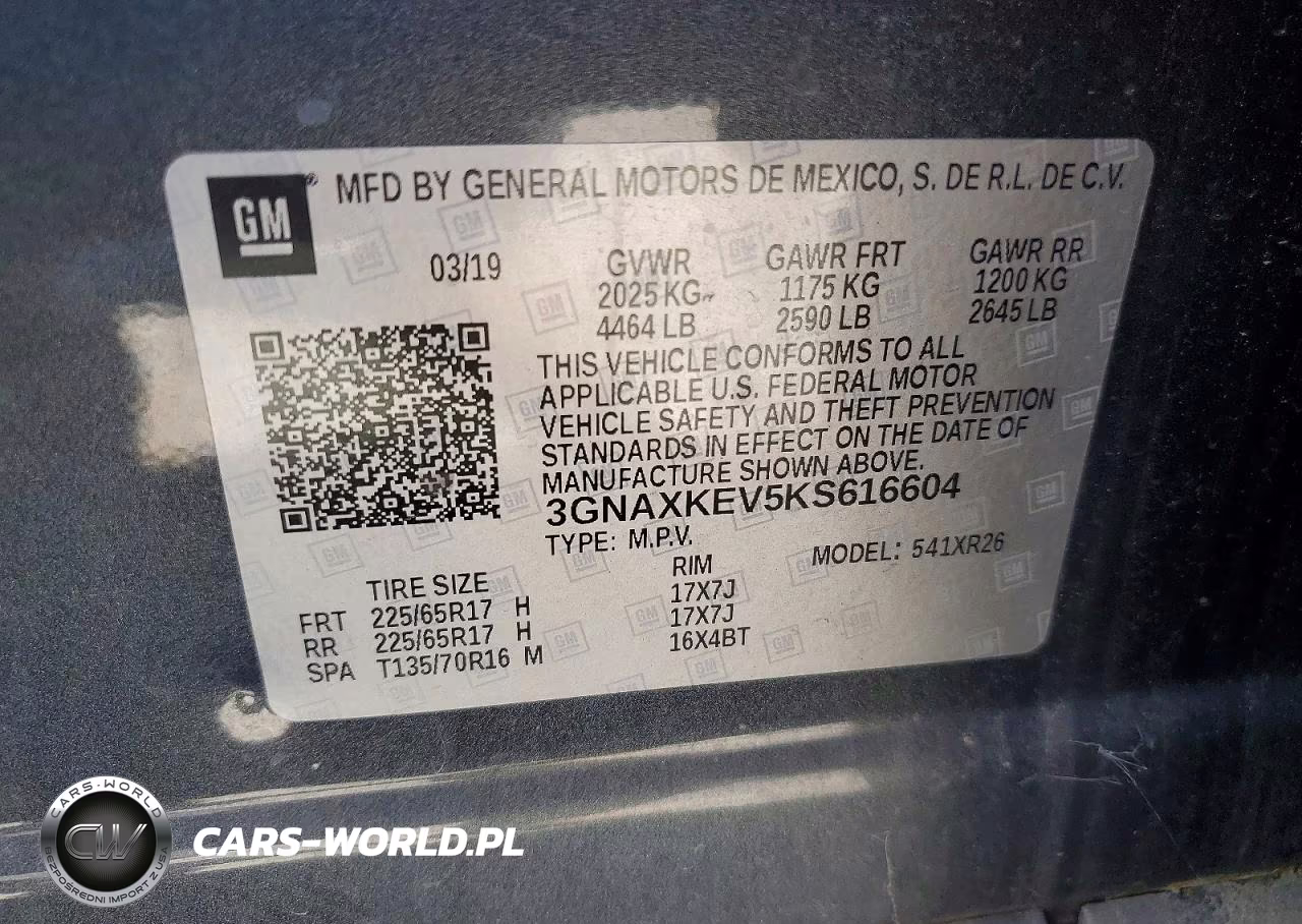 2019 Chevrolet Equinox Lt VIN:3GNAXKEV5KS616604 - 13