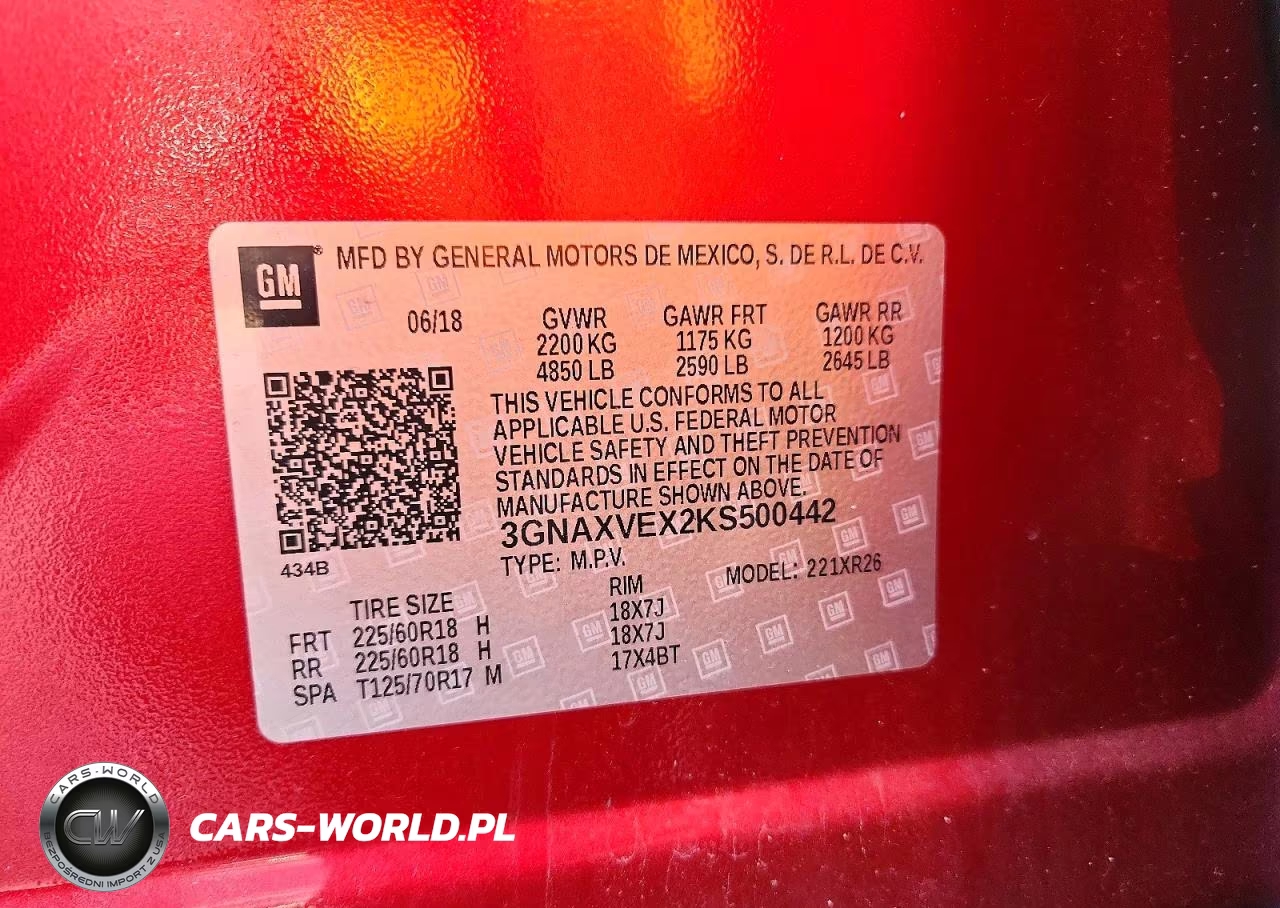 2019 Chevrolet Equinox Lt VIN:3GNAXVEX2KS500442 - 13