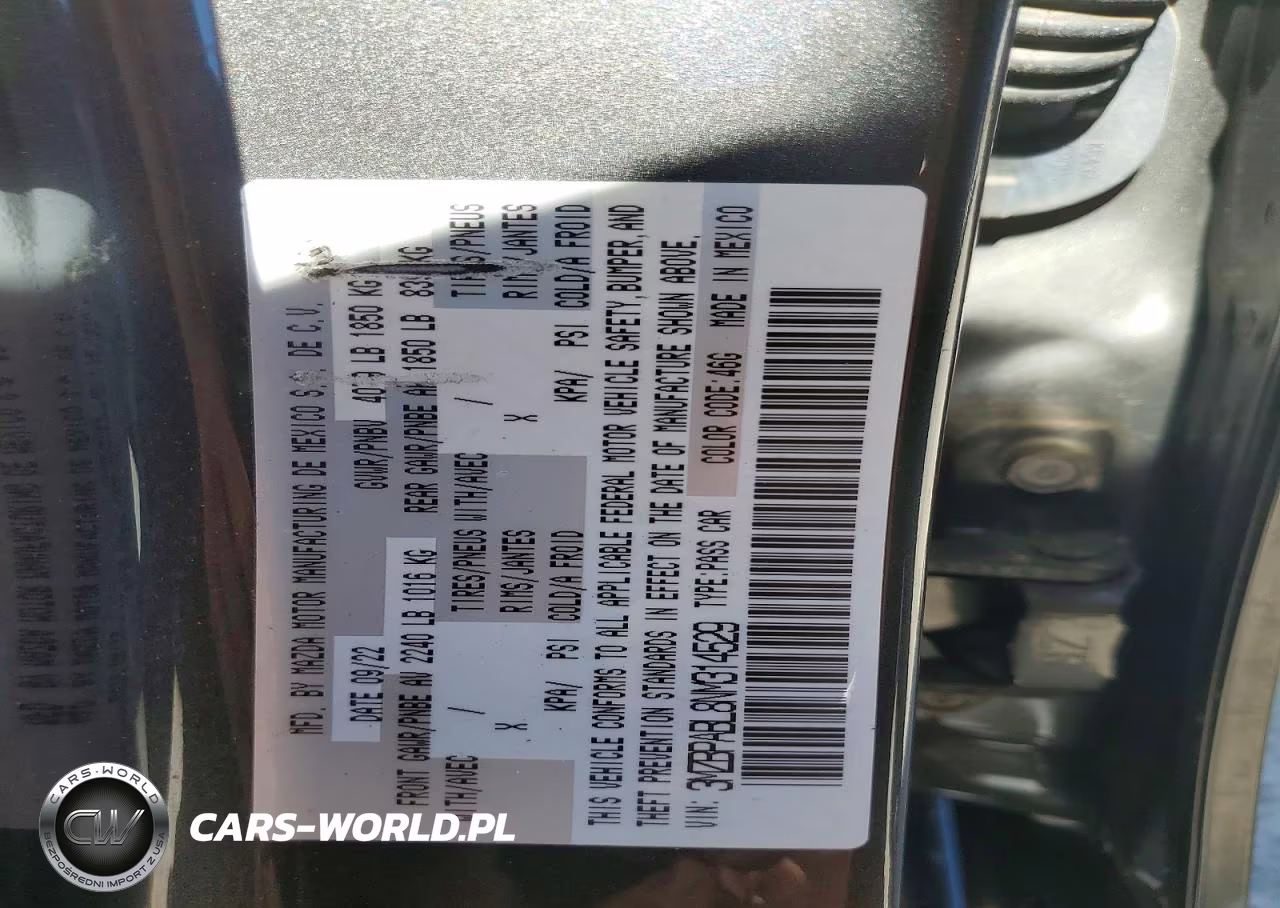 2022 Mazda 3 Select VIN:3MZBPABL8NM314529 - 12