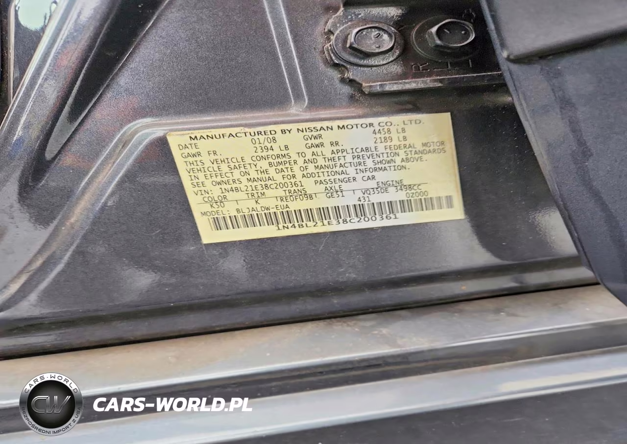 2008 Nissan Altima 3.5 Se VIN:1N4BL21E38C200361 - 13