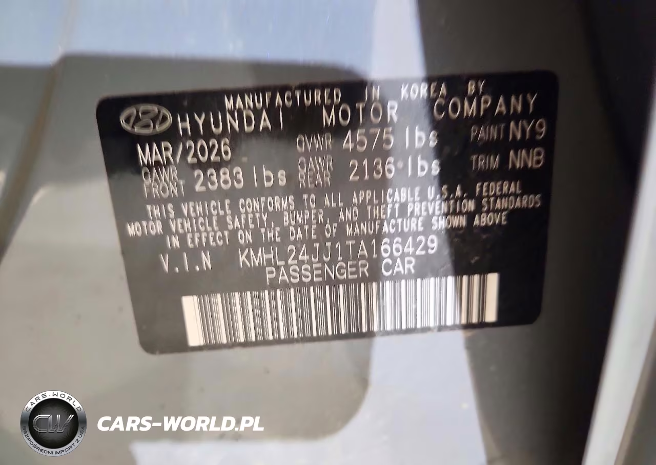 2026 Hyundai Sonata Hybrid Blue VIN:KMHL24JJ1TA166429 - 12