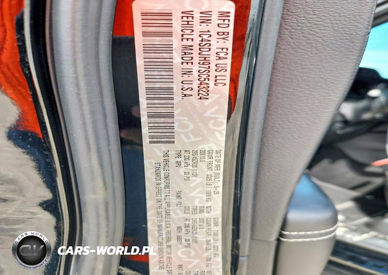 2025 Dodge Durango Srt Hellcat Awd VIN:1C4SDJH97SC543224 - 13