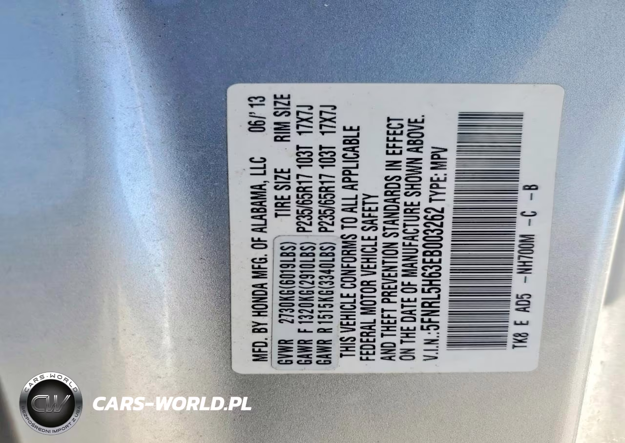 2014 Honda Odyssey Exl VIN:5FNRL5H63EB003262 - 13