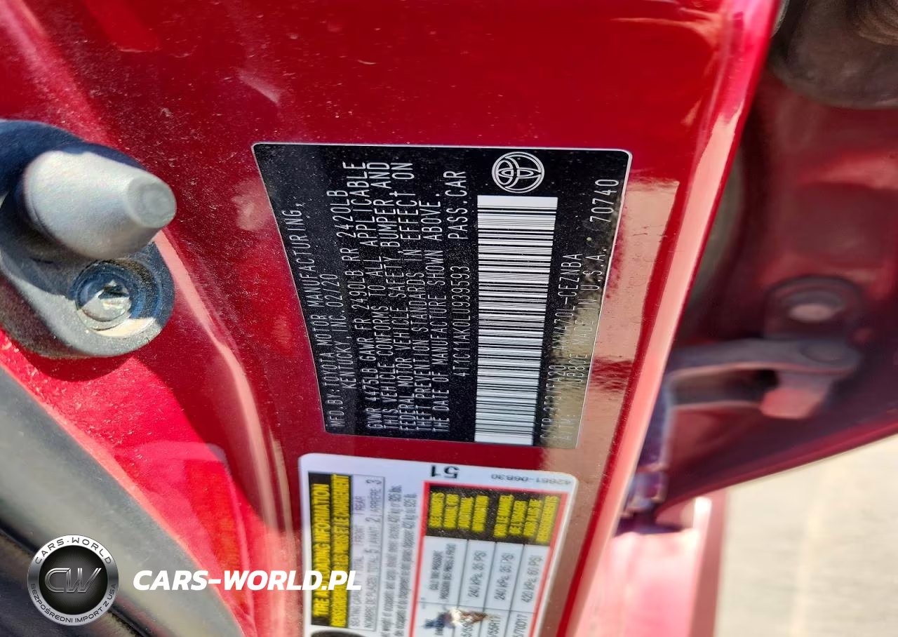 2020 Toyota Camry Le VIN:4T1C11AK0LU939593 - 12