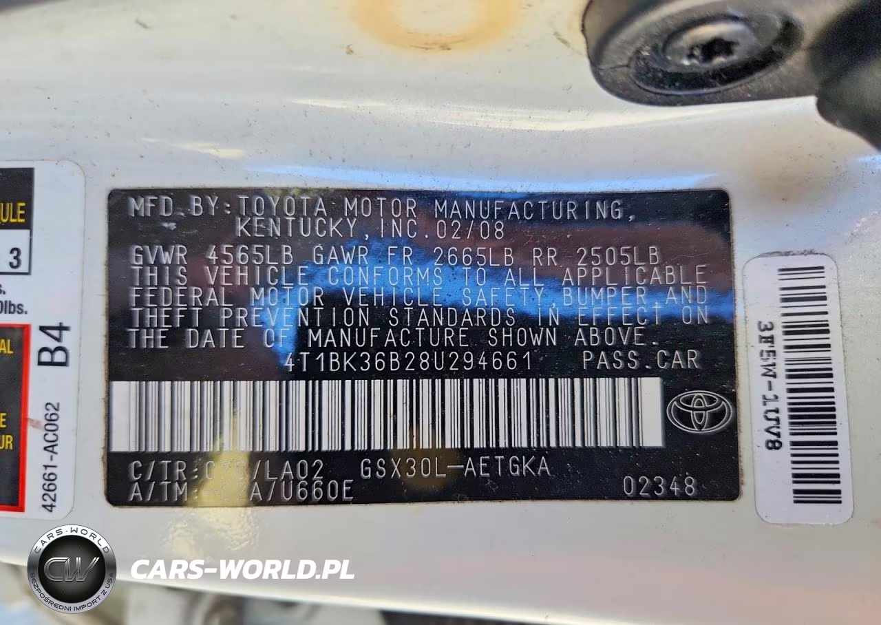 2008 Toyota Avalon Xls VIN:4T1BK36B28U294661 - 12